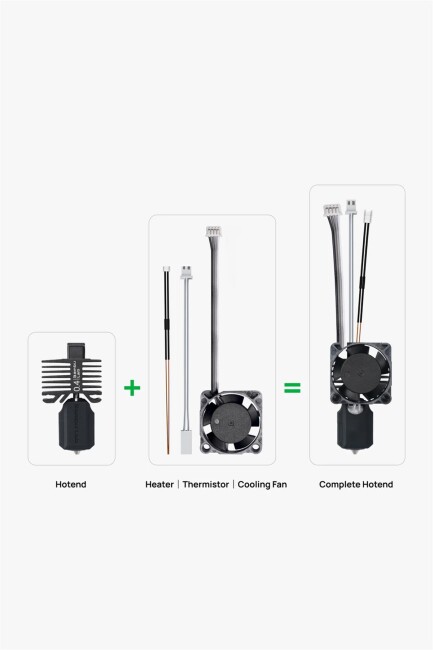 Bambu Lab Complete Hotend Assembly With Hardened Steel Nozzle 0.4 Mm X1C - 2