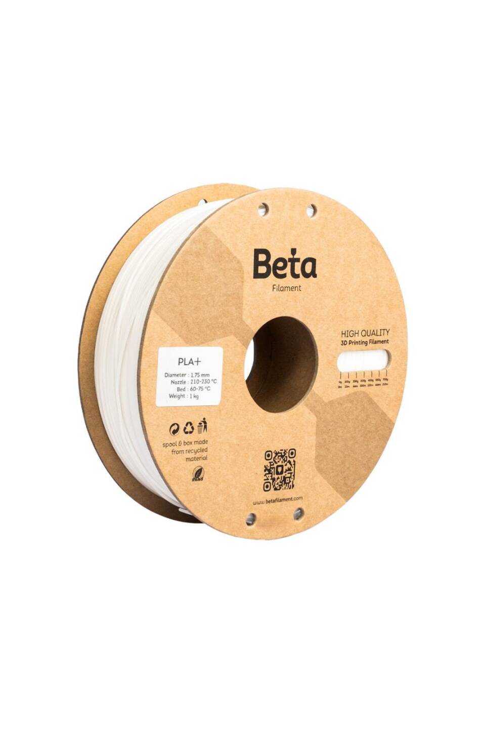 Beta PLA+ Filament Beyaz 1 KG - 1