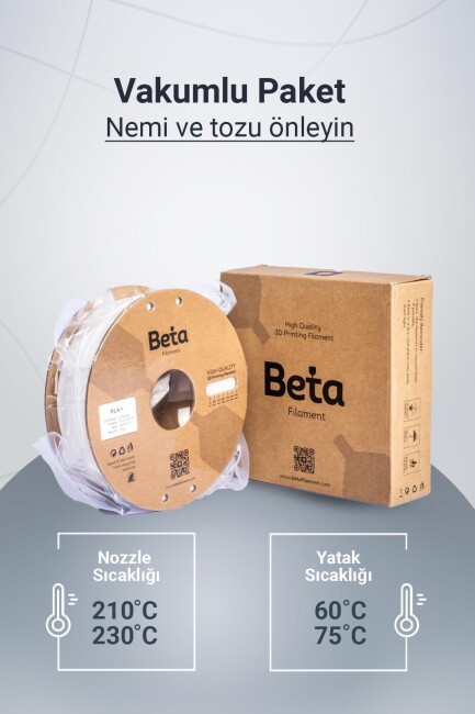 Beta PLA+ Filament Beyaz 1 KG - 6