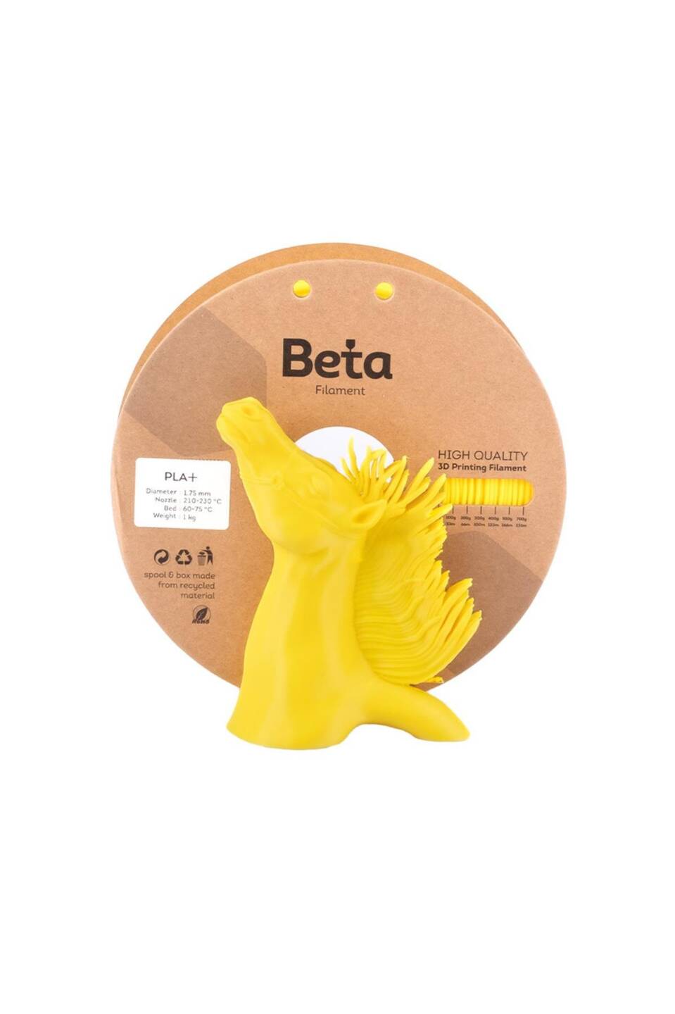 Beta PLA+ Filament Cyber Yellow - 1
