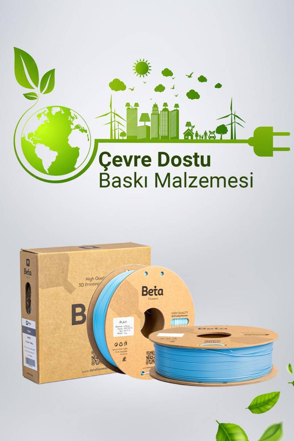 Beta PLA+ Filament Gök Mavi 1 KG - 7