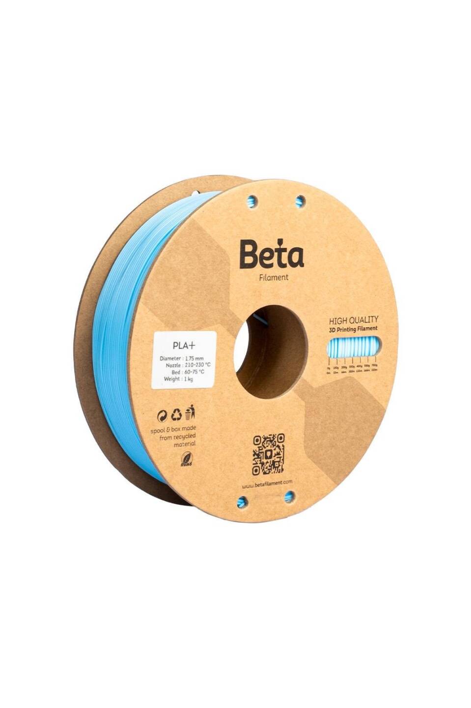 Beta PLA+ Filament Gök Mavi 1 KG - 1