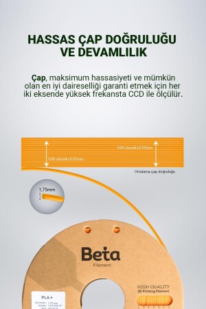 Beta PLA+ Filament Turuncu - 5