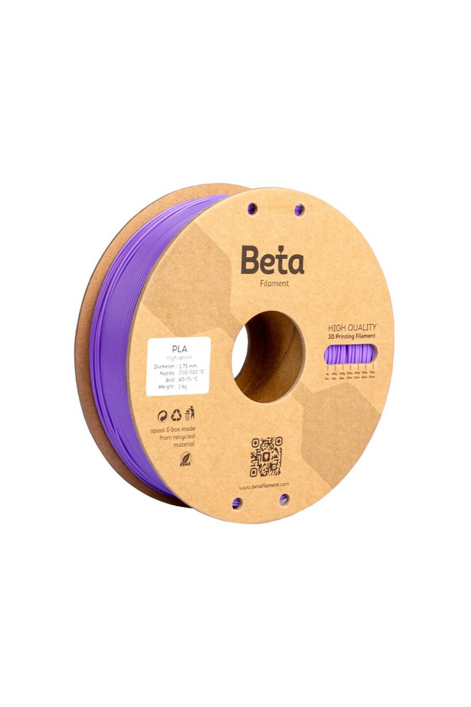 Beta PLA High-Speed Filament Beta Purple - 2