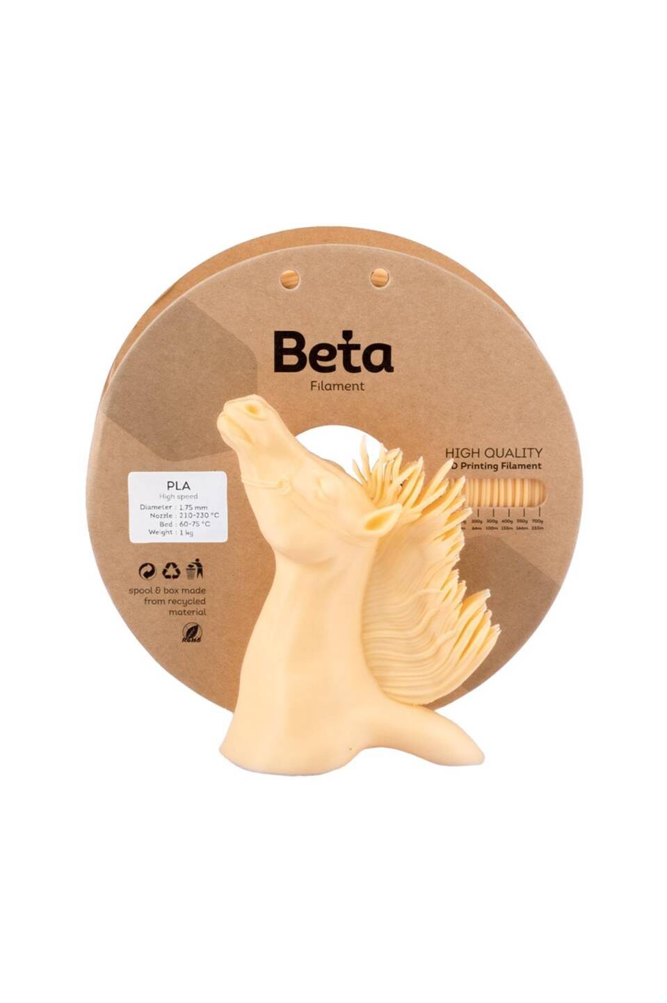 Beta PLA High-Speed Filament Cream - 1