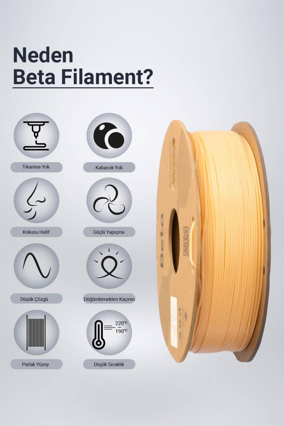 Beta PLA High-Speed Filament Cream - 3