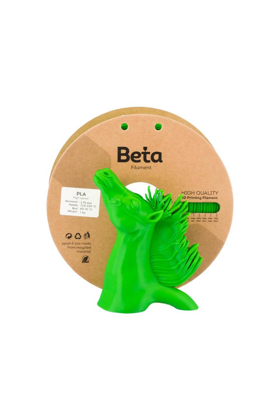 Beta PLA High-Speed Filament Cyber Green - 1