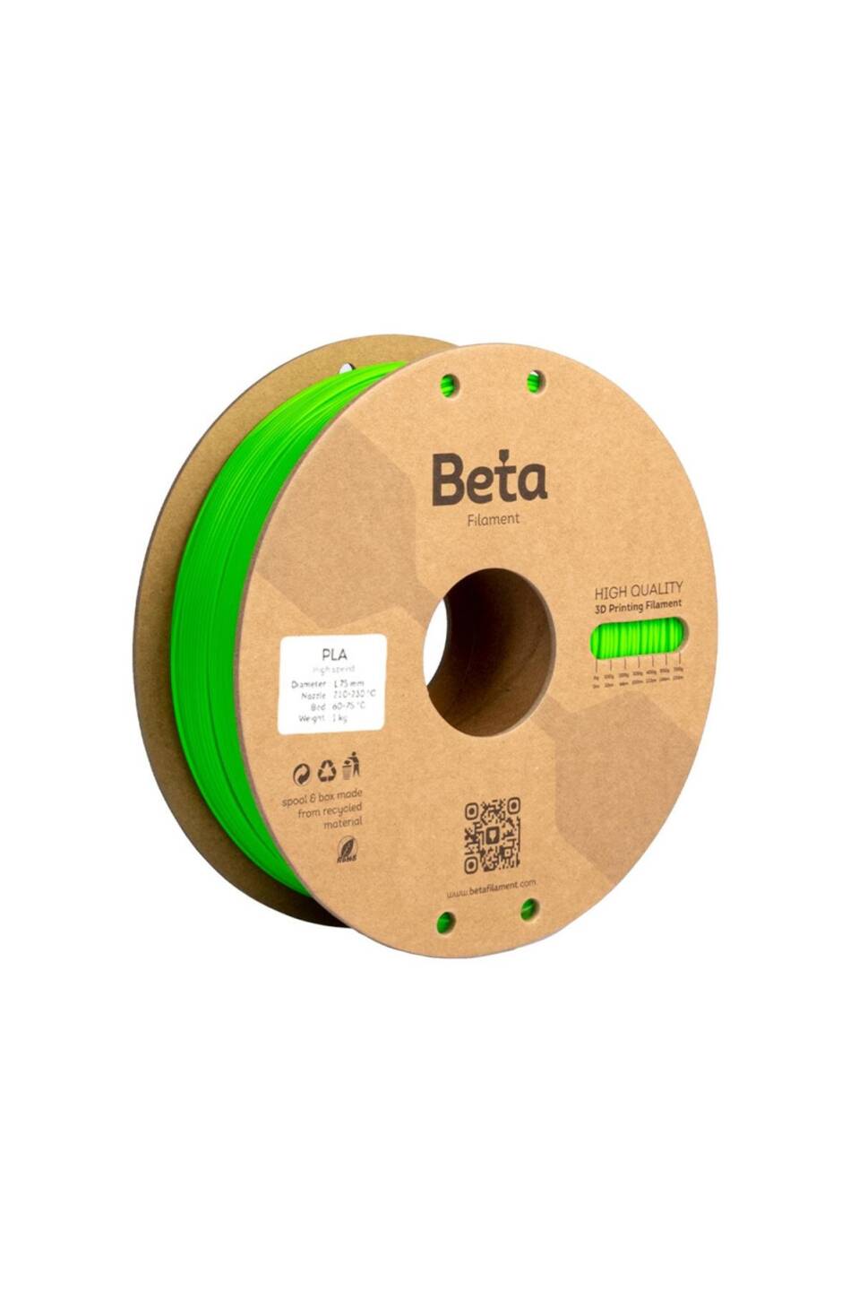 Beta PLA High-Speed Filament Cyber Green - 2