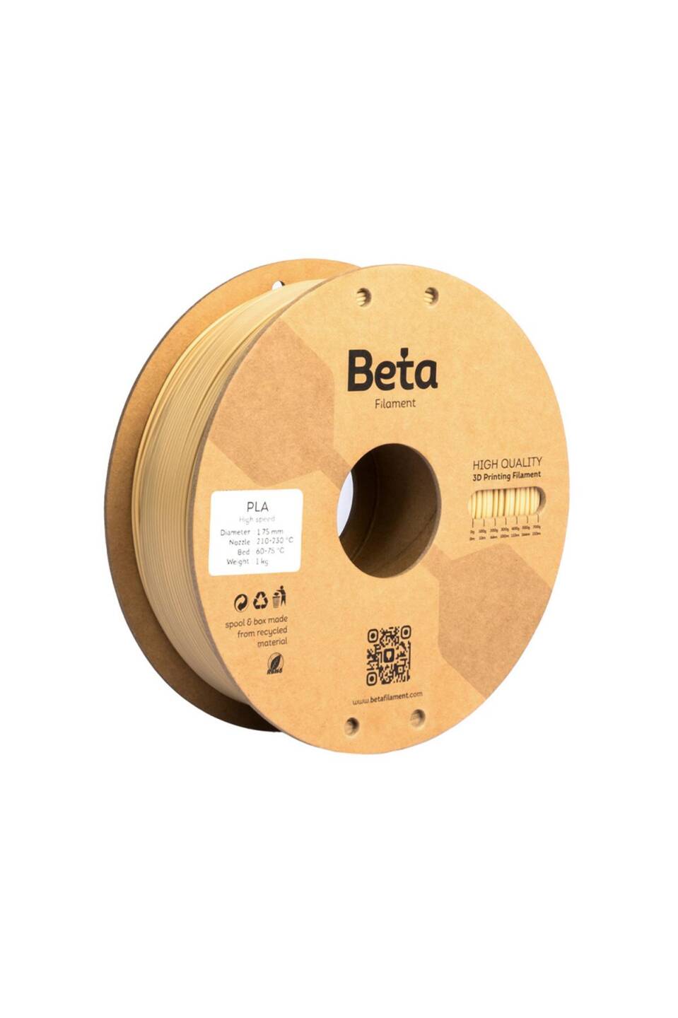 Beta PLA High-Speed Filament Natural Skin - 2