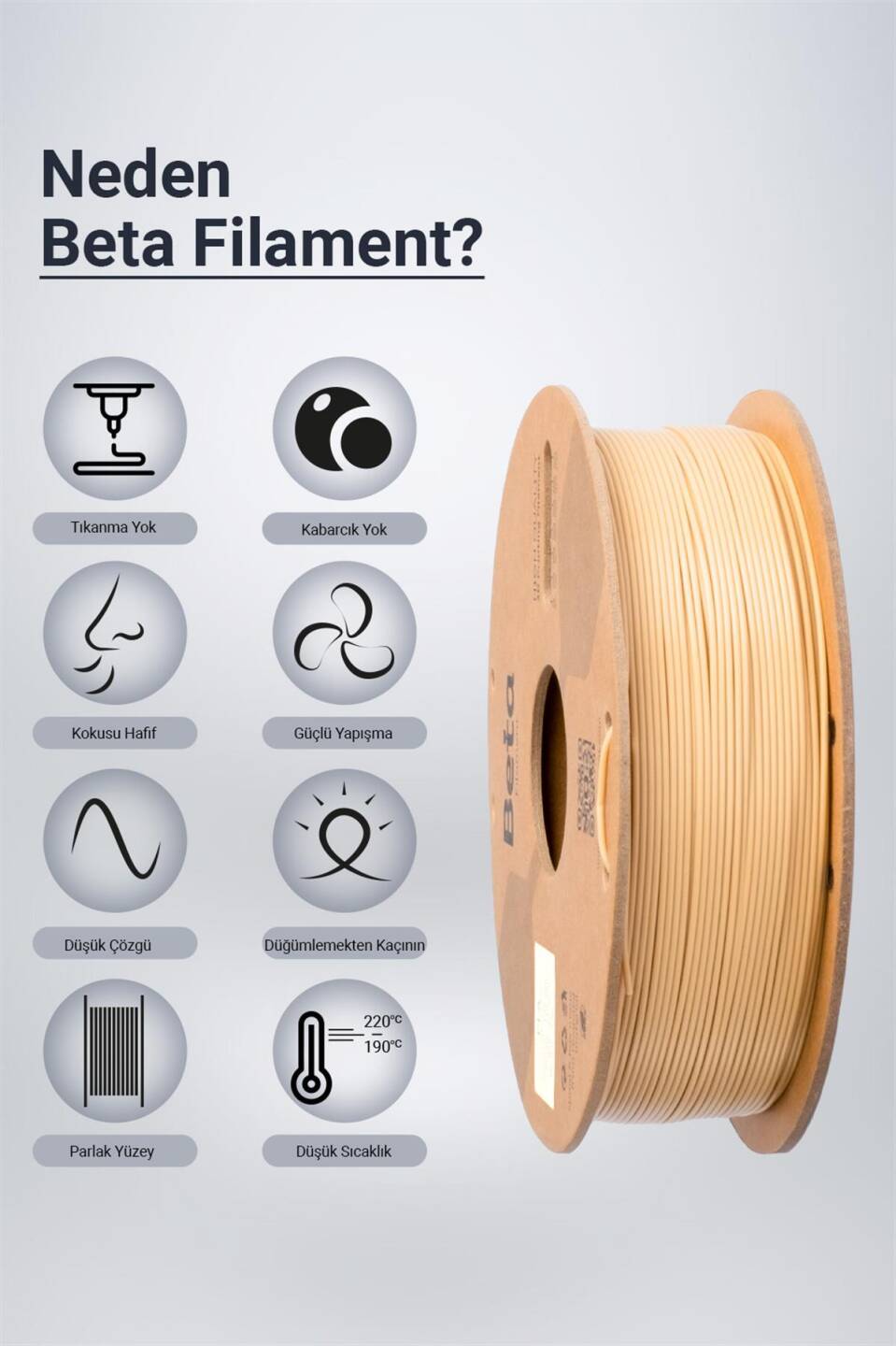 Beta PLA High-Speed Filament Natural Skin - 3