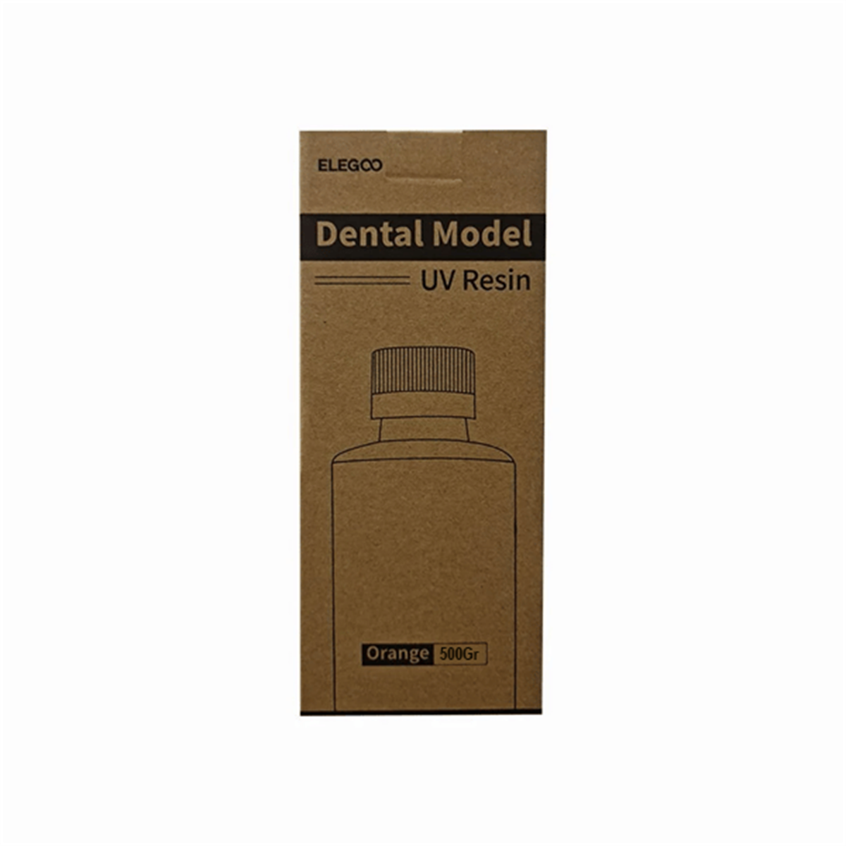 ELEGOO Dental Model UV Reçine 0.5 Kg - Turuncu - 1