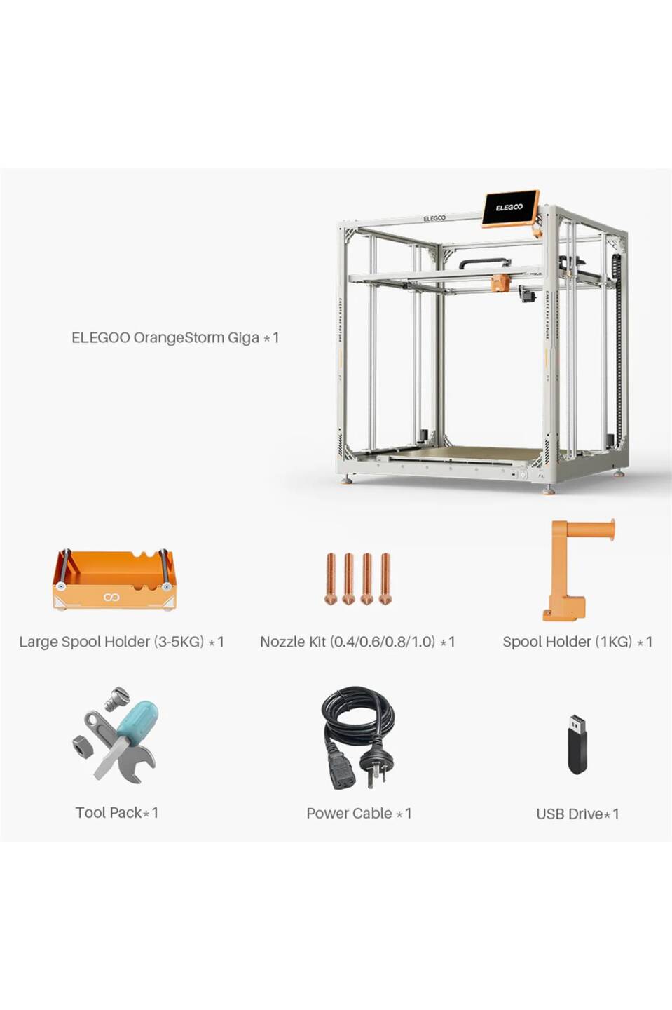 ELEGOO Orangestorm Giga 3D Yazıcı - 4