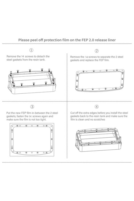 ELEGOO PFA Film 2.0 5 Adet - Mars 3 /3Pro - 4