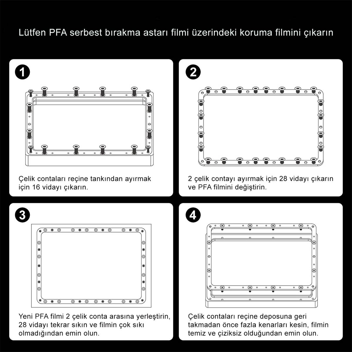 ELEGOO PFA Release Liner Film 5 Adet - Saturn2/8K - 3