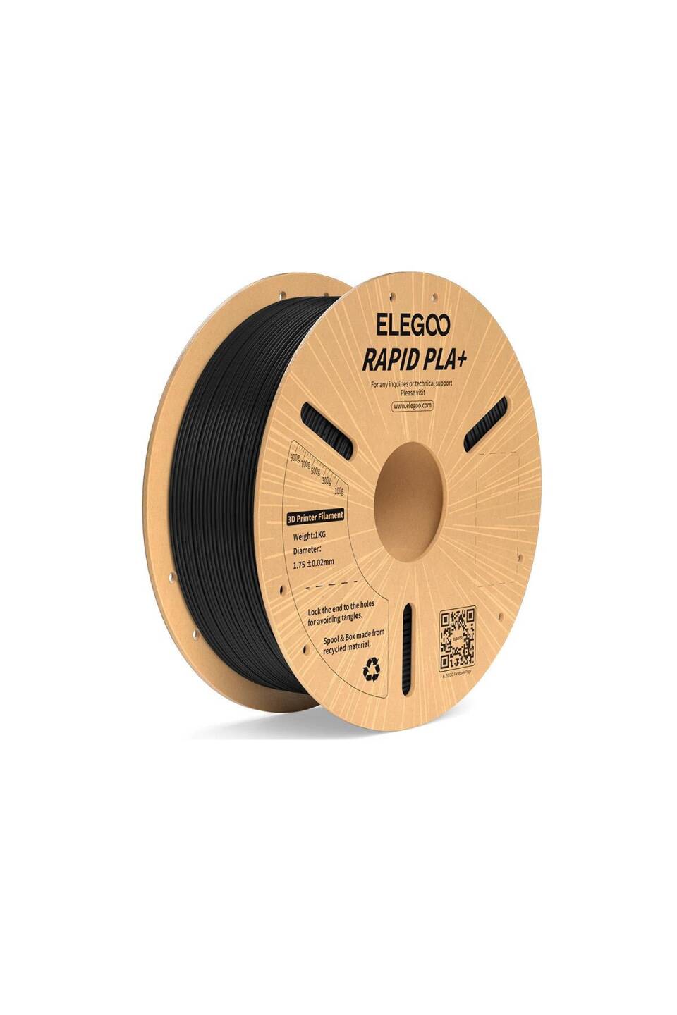 ELEGOO RAPID PLA Filament Siyah 1Kg - 1