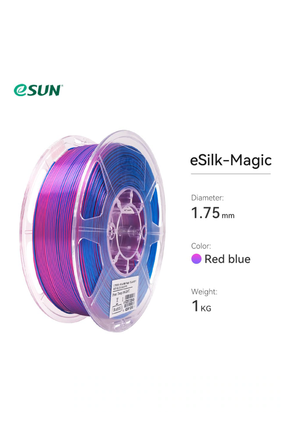 Esun Epla-Silk Magic Filament Kırmızı-Mavi - 2