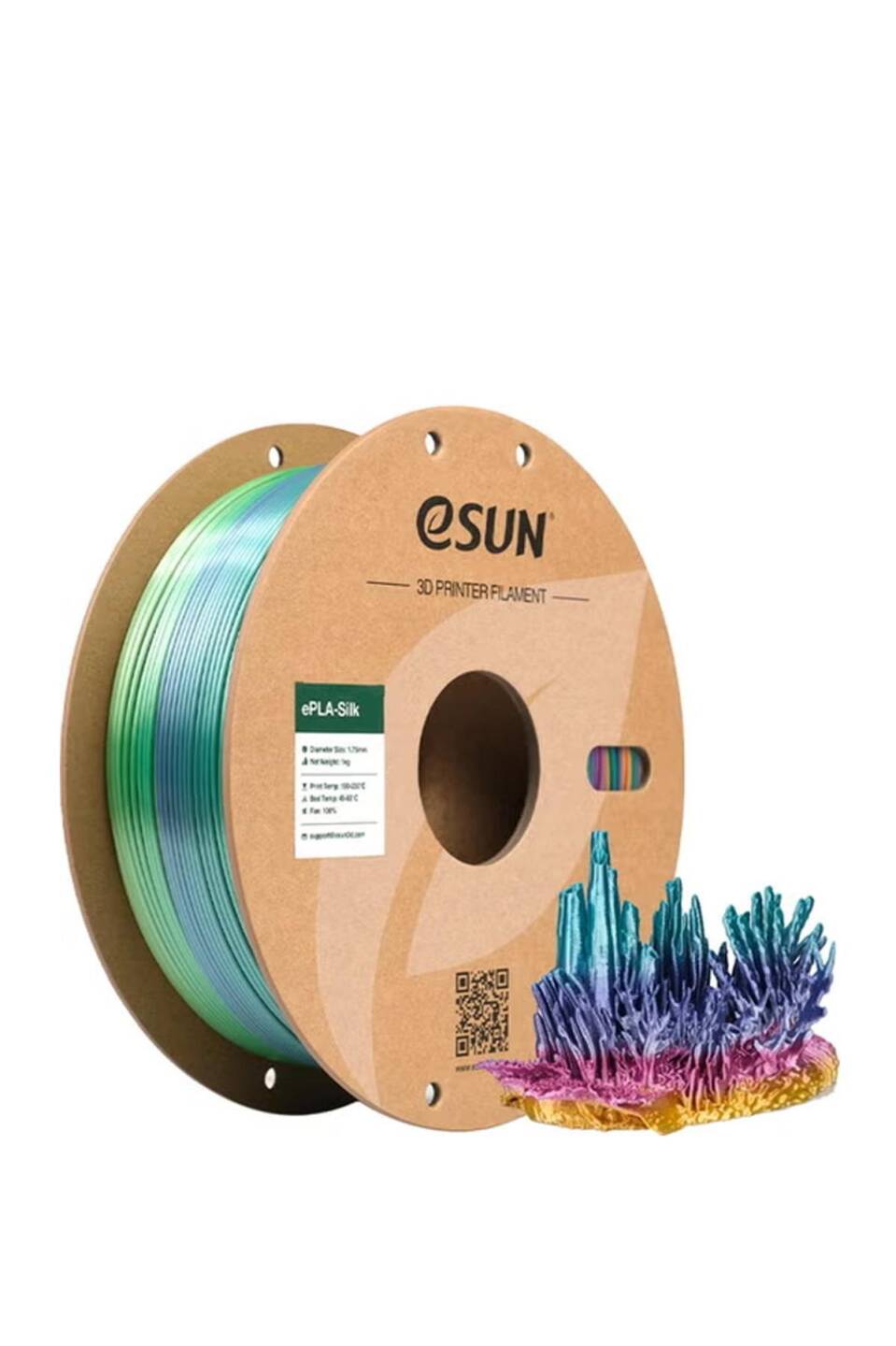 Esun Esilk-PLA Filament Coral - 1