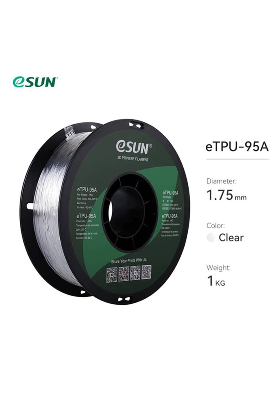 Esun Etpu-95A Filament Naturel - 2