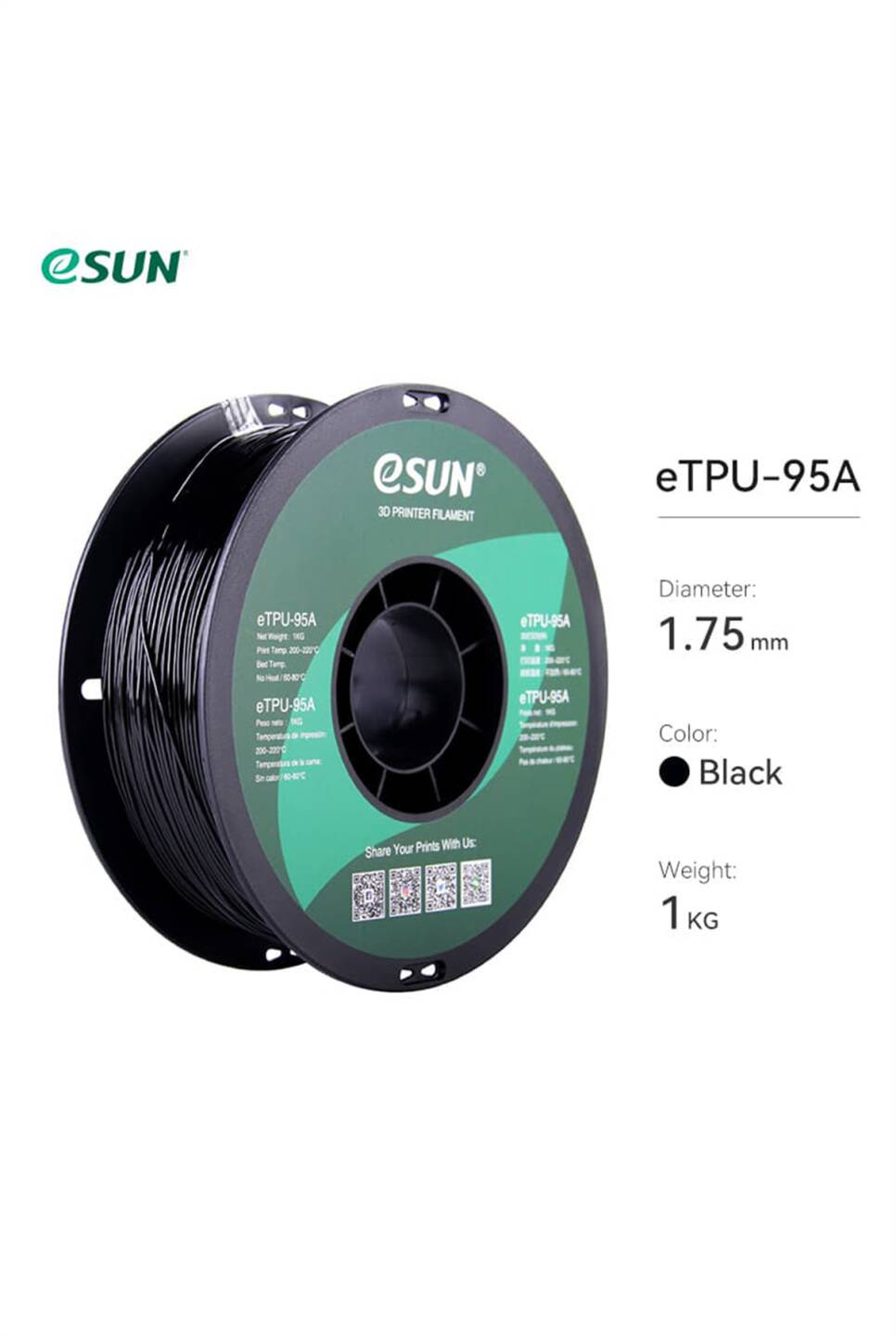 Esun Etpu-95A Filament Siyah - 2