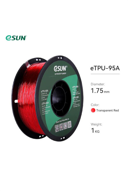 Esun Etpu-95A Filament Transparan Kırmızı - 2