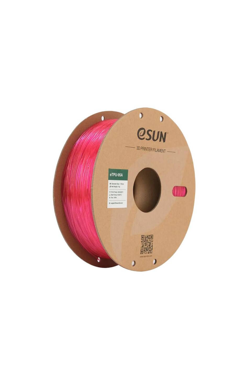 Esun Etpu-95A Filament Transparan Pembe - 1