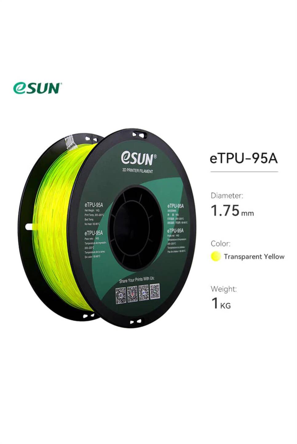 Esun Etpu-95A Filament Transparan Sarı - 2