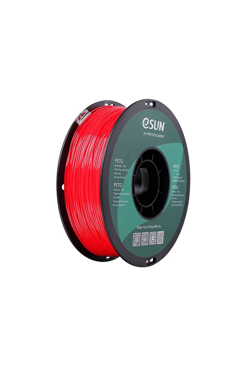 Esun PETG Filament Düz Kırmızı - 1