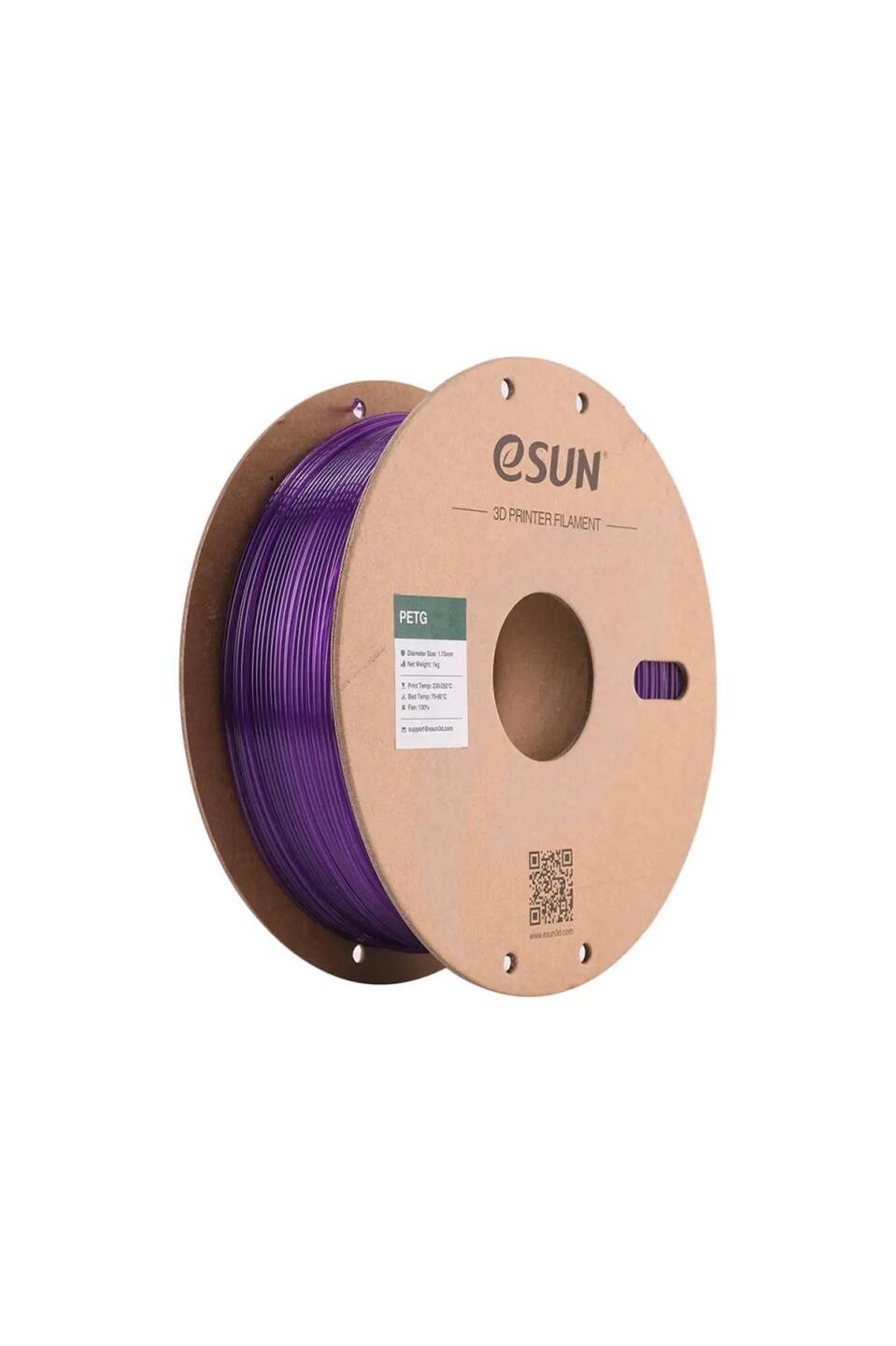Esun PETG Filament Translucent Purple - 1