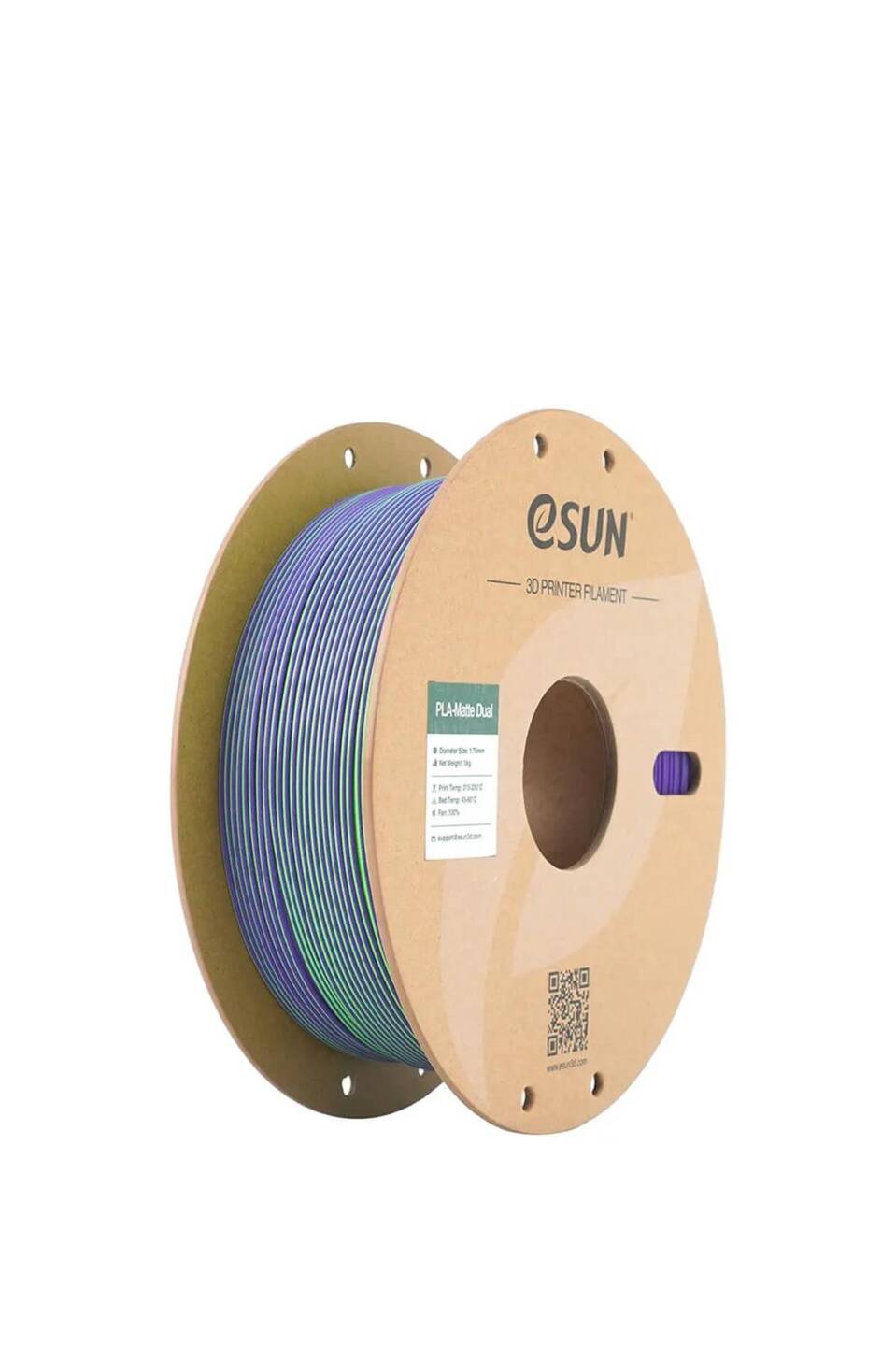 Esun PLA-Matte Filament Green-Purple - 1