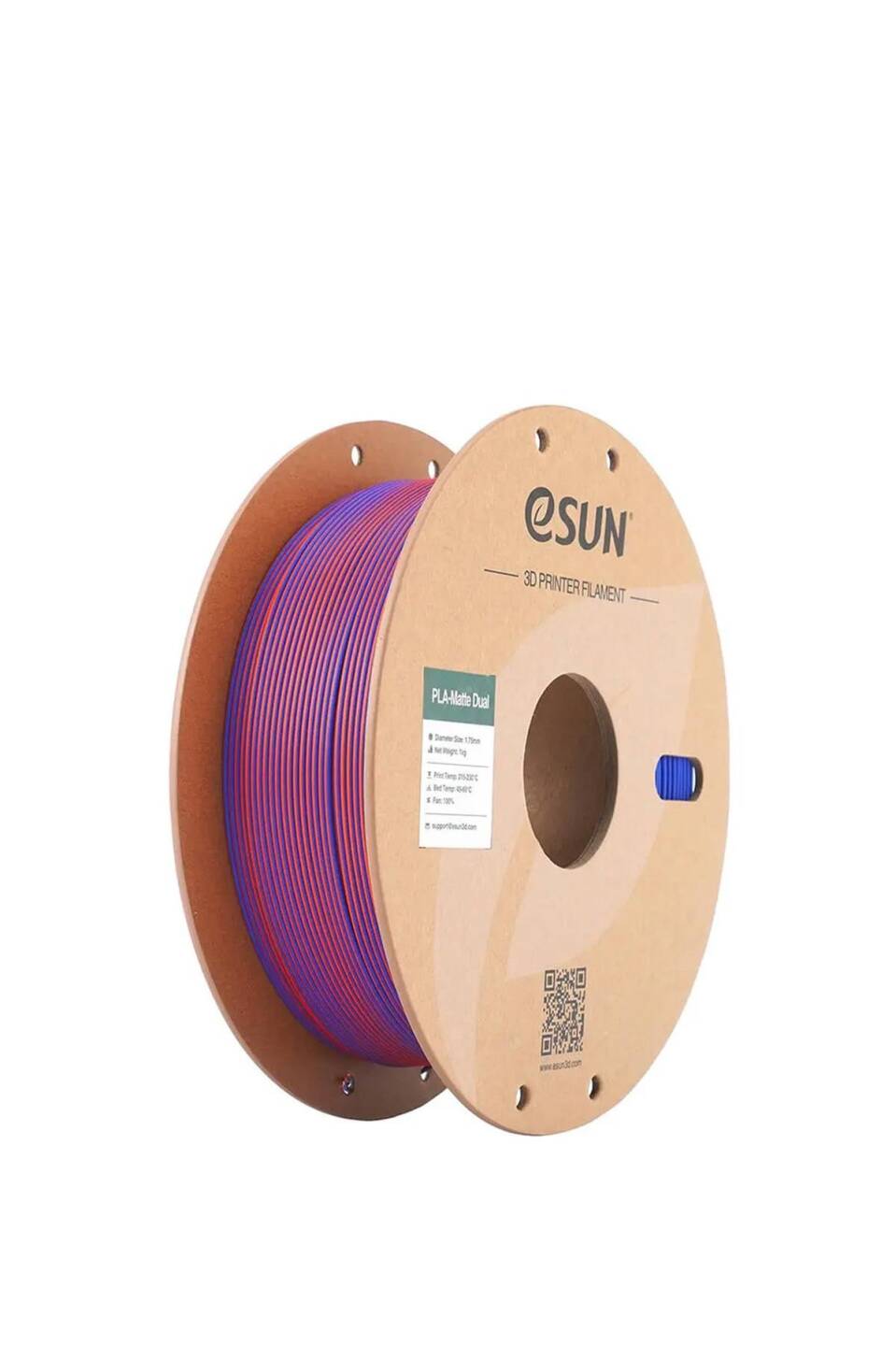 Esun PLA-Matte Filament Red-Blue - 1