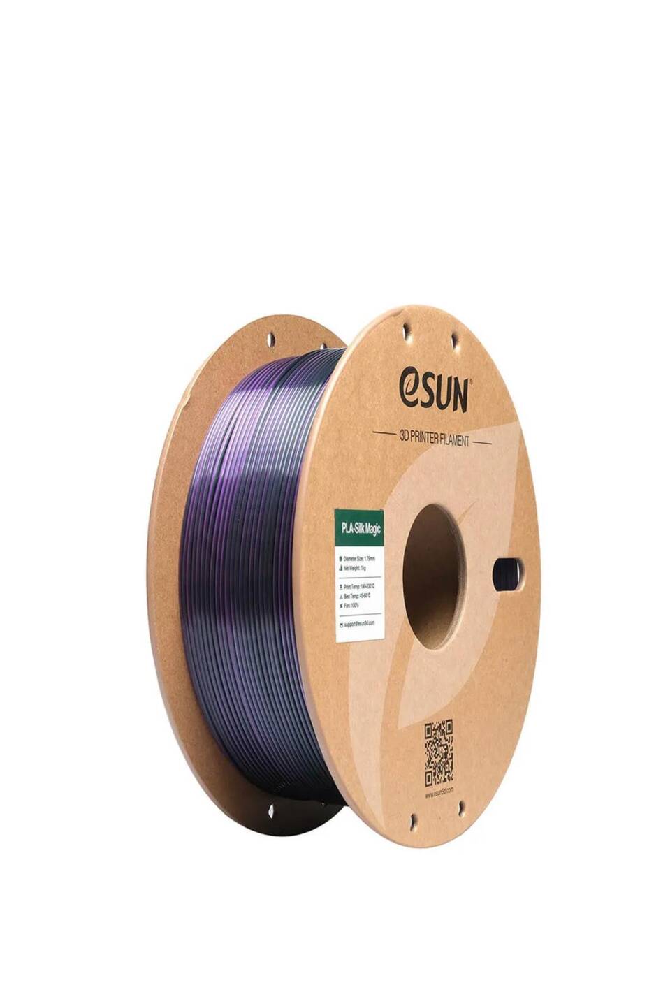 Esun PLA-Silk Magic Filament Black-Purple - 1